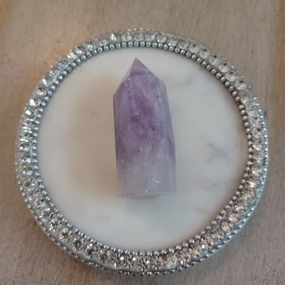 Purple Fluorite Crystal Point Tower - Picture 4 of 12